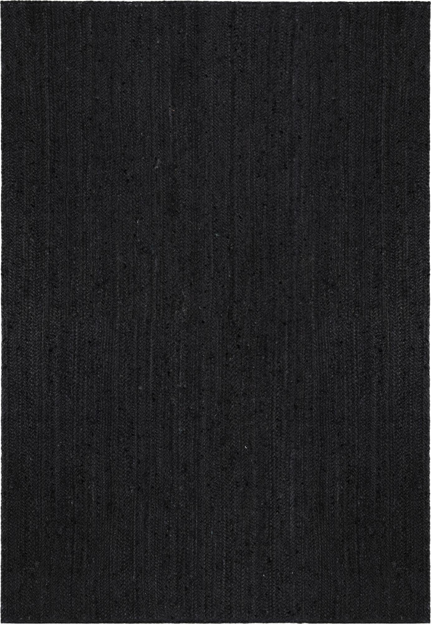 Black jute rug texture close up handwoven natural fiber durable surface detail