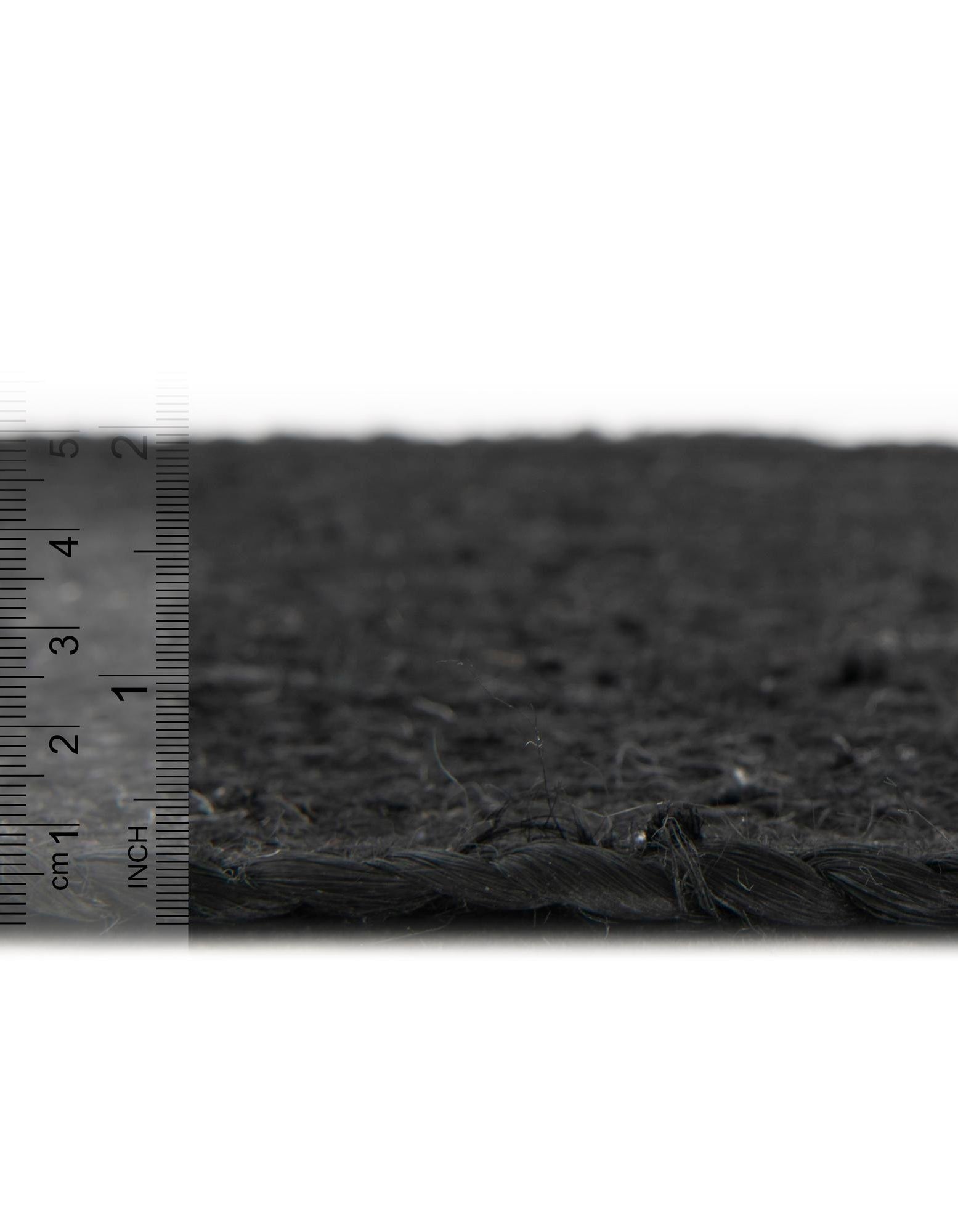 Black jute rug edge detail handmade woven border durable finish