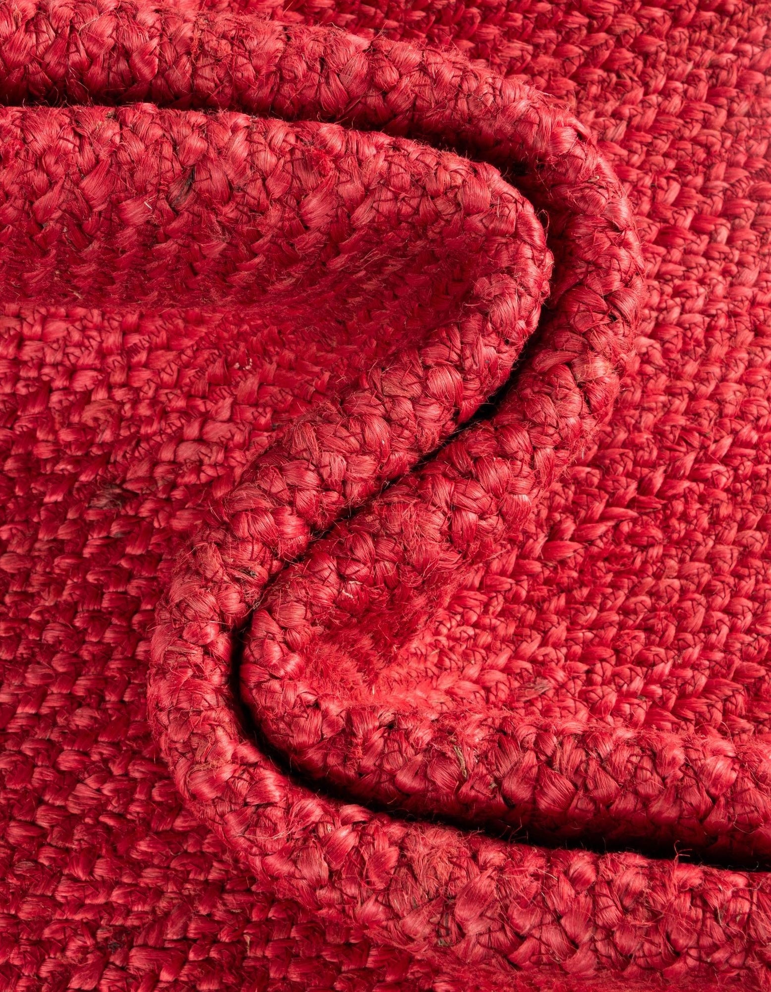 Close-up of a textured red fabric surface